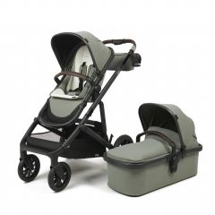 Babylo Zummi Halo Travel System (includes seat unit, carrycot, car seat adaptors, seat liner, organiser, cupholder & rain cover)  - Sage Green