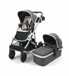 Babylo Zummi Halo Travel System (includes seat unit, carrycot, car seat adaptors, seat liner, organiser, cupholder & rain cover)  - moon