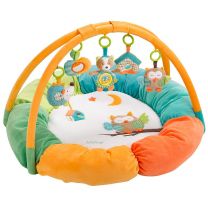 3-D Comfy Play Activity Nest: Ultimate Baby and Toddler Entertainment with 5 Removable Toys -Sleeping Forest