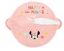 Bowl with anti-slip suction & spoon - Minnie Mouse