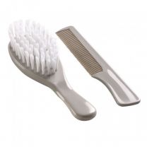 Baby Hair Brush & Comb Set - Grey