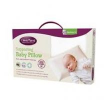 Clevamama ClevaFoam Baby Pillow, Prevents Flat Head Syndrome, Breathable, for 0 to 12 months - White