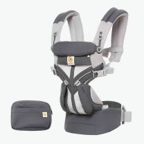 Ergobaby Baby Carrier, 4-Position Omni 360 Cool Air Mesh for Newborn to Toddler, Ergonomic Child Carrier Backpack - Carbon Grey