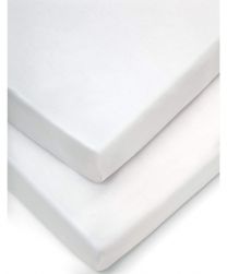 Mamas & Papas Travel Cot Fitted Sheets 95 x 65cm (Pack of 2) - White