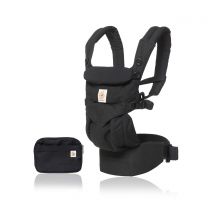 Ergobaby Baby Carrier, 4-Position Omni 360 Cotton for Newborn to Toddler, Ergonomic Child Carrier and Baby Backpack - Pure Black