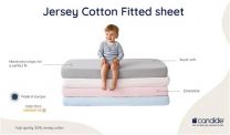 Candide Cot 100% Cotton Fitted Sheets, 120 x 60cm - Assorted Colours 