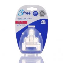 Bfree Classic Silicone Teats 2pk - Stage 1