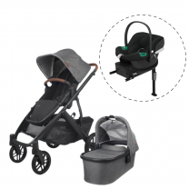 Uppababy Vista V2 Travel System With Cybex Aton B2 I-Size Infant Car Seat, & Base One - Greyson