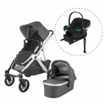 Uppababy Vista V2 Travel System With Cybex Aton B2 I-Size Infant Car Seat, & Base One - Jordan