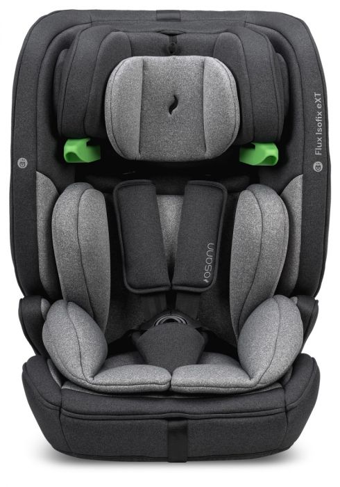 Osann Flux Isofix eXT i-Size Booster Seat - Secure Full Harness Up to 6 Years & 23 kg with NEW Sensor for Easy Installation - Universe Grey - Image 3