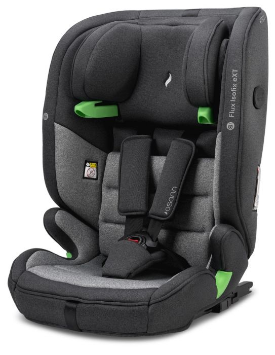 Osann Flux Isofix eXT i-Size Booster Seat - Secure Full Harness Up to 6 Years & 23 kg with NEW Sensor for Easy Installation - Universe Grey - Image 4