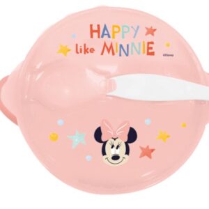 Bowl with anti-slip suction & spoon - Minnie Mouse