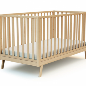 KASA Convertible Wooden Cot Bed - Natural Beech (70 x 140 cm)