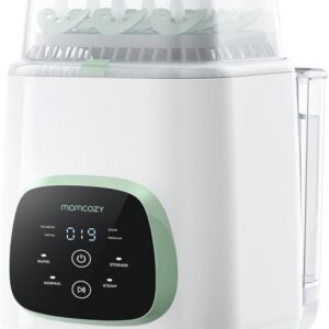Momcozy KleanPal Pro Baby Bottle Washer, Steriliser & Dryer (4 Bottles) - White/Green