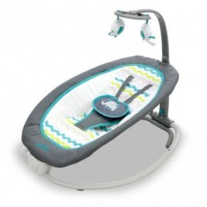 Asalvo Foldable Baby Bouncer - Elephant Aqua Design
