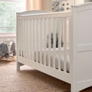 Mamas & Papas Flyn White Cot Bed - Converts to Toddler Bed