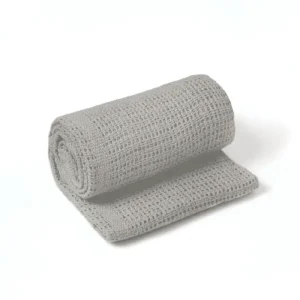 Soft Cotton Cellular Cot Blanket - Grey