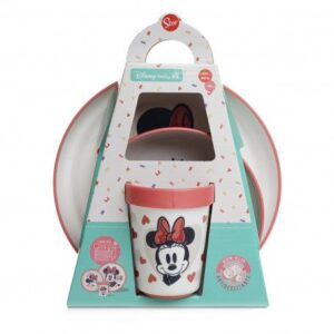 Disney Baby Minnie Mouse Mealtime Set - Includes Bowl, Plate, and Cup