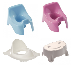Thermobaby Toilet Training Kit - Potty, High Back Toilet Trainer & Non-Slip Step