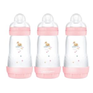MAM Easy Start‚Ñ¢ Anti-Colic Baby Bottle 260ml - 2+ Months, 3 Pack, Pink