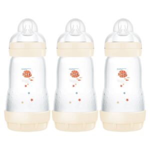 MAM Easy Start‚Ñ¢ Anti-Colic Baby Bottle 260ml - 2+ Months, 3 Pack, Cream