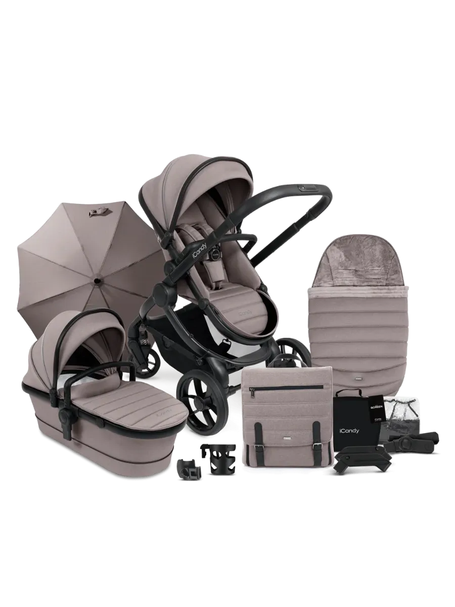 iCandy Peach 7 Combo Pushchair Complete Bundle, Porcini