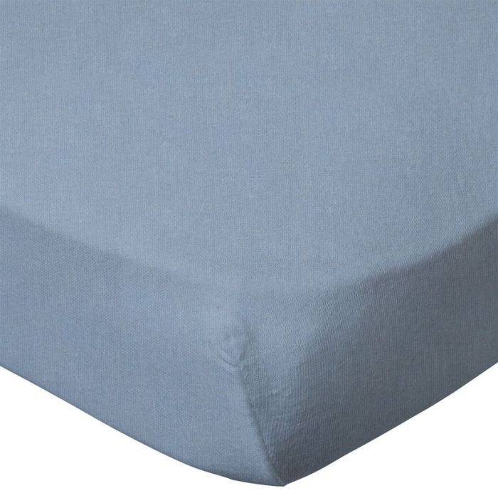 Babycalin 2-Pack Cotbed Fitted Sheets - 140x70 cm - 100% Cotton - White & Blue - Image 5
