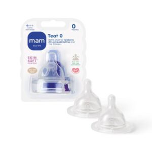 MAM Teat Size 0 - For Baby Bottles 0+ Months (Set of 2)