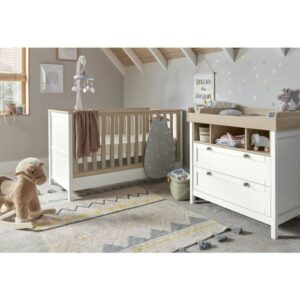 Mamas & Papas Harwell 2-Piece Cotbed Set with Dresser Changer - White