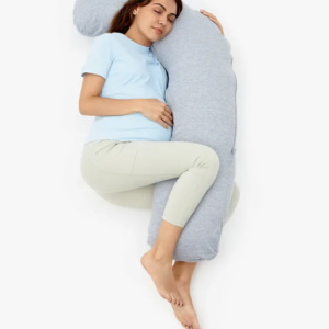 Momcozy J-Shaped Pregnancy Body Pillow - Full Body Support for Restful Sleep