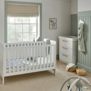 Mamas & Papas Hampden 2 Piece Cotbed Set with Dresser Changer - White
