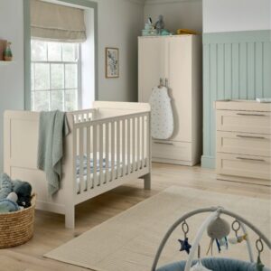 Mamas & Papas Hampden 3 Piece Cotbed Range with Dresser Changer & Wardrobe - Cashmere