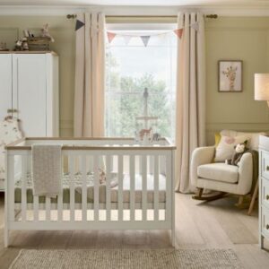 Mamas & Papas Wedmore 2 Piece Cotbed Set with Dresser Changer - White/Natural