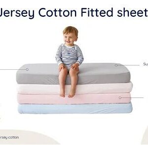 Candide Cot 100% Cotton Fitted Sheets, 120 x 60cm - Assorted Colours