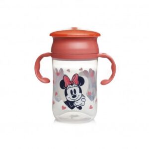 Disney Baby Minnie 360DegreesTrainer Cup with Lid - Leak-Proof Baby Drinking Cup with Handles (395ml)