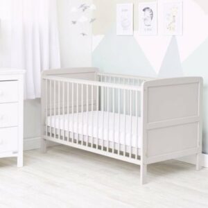 Baby Elegance Travis Cot Bed & FREE Mattress - Grey