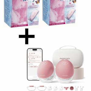 Momcozy M9 Wearable Double Breast Pump - (+ 2 free boxes of Thermobaby Breast Pads)