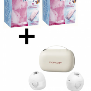 Momcozy All-in-one Double M5 Wearable Breast Pump - Painlessly Pump (+ 2 free boxes of Thermobaby Breast Pads)