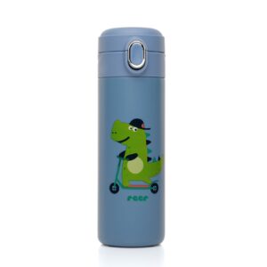 Kids drinking bottle with straw, 350ml, blue