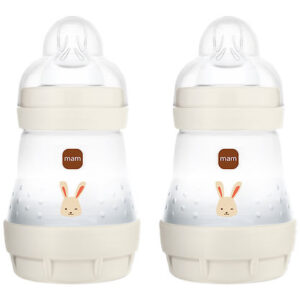 MAM Easy Start Anti-colic Slow Flow Bottle Neutral Bright 0-2m 2x160 ml