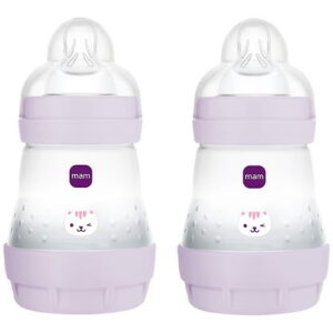 MAM Easy Start Anti-colic Slow Flow Bottle Lilac 0-2m 2x160 ml