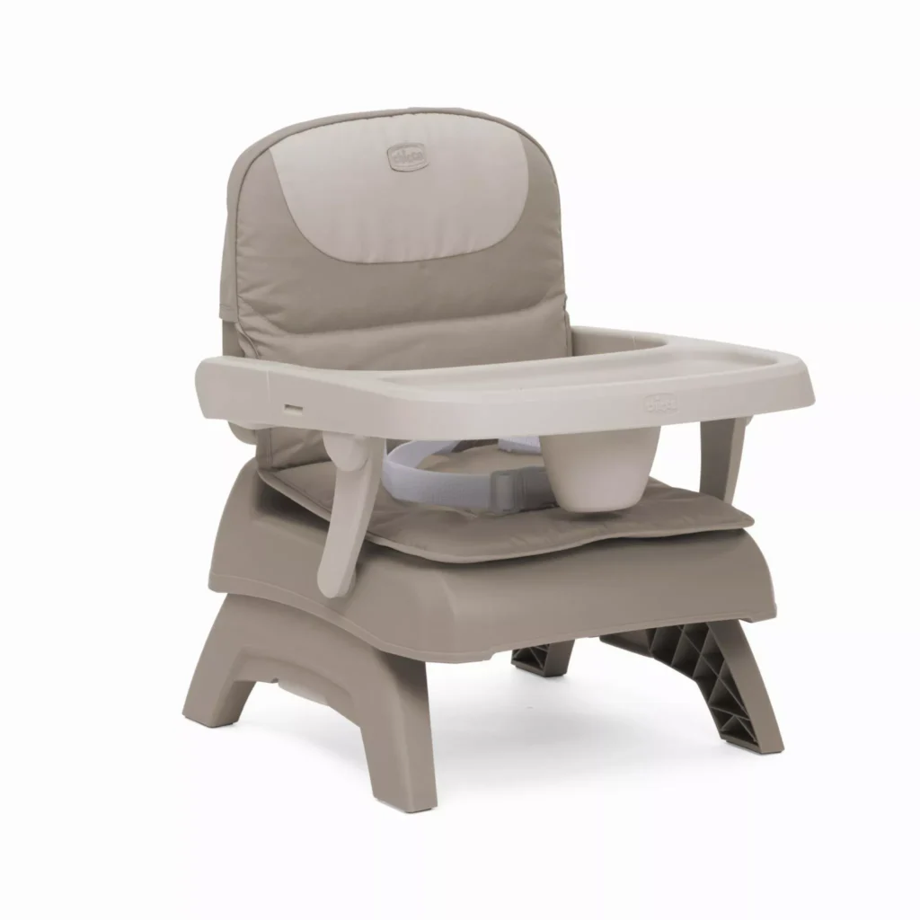 Chicco Bento Booster Seat Vanilla compact foldable travel highchair with removable tray