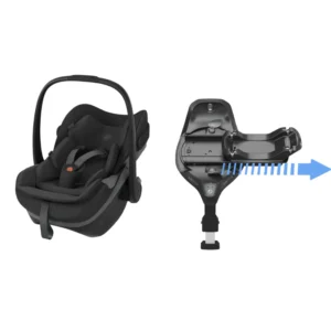 Maxi-Cosi Pebble Slide Pro & FamilyFix Slide Pro Base Bundle in onyx black with free mirror & car seat protector