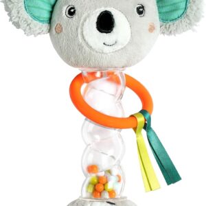 Fehn Rainmaker Koala Activity Toy with colourful rattle stick, teether and grasp ring